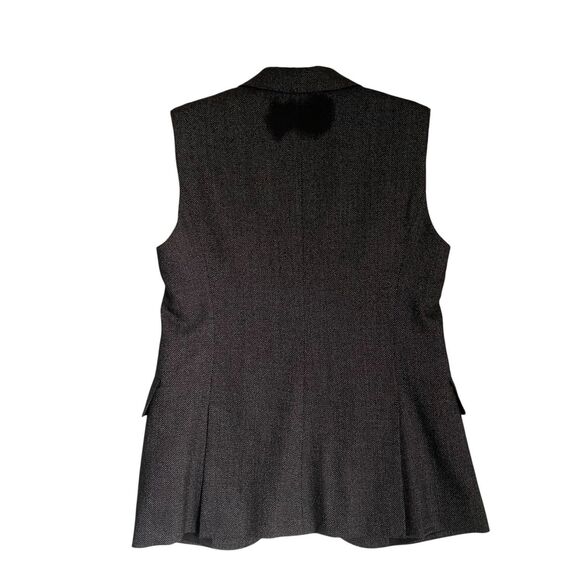 Max Mara Tweed Vest Sleeveless Jacket US 8 IT 42 Gray Wool Career Business - Picture 2 of 11